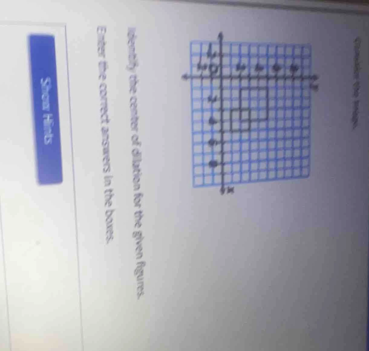identify the center of dilation for the given figures. enter the correc…