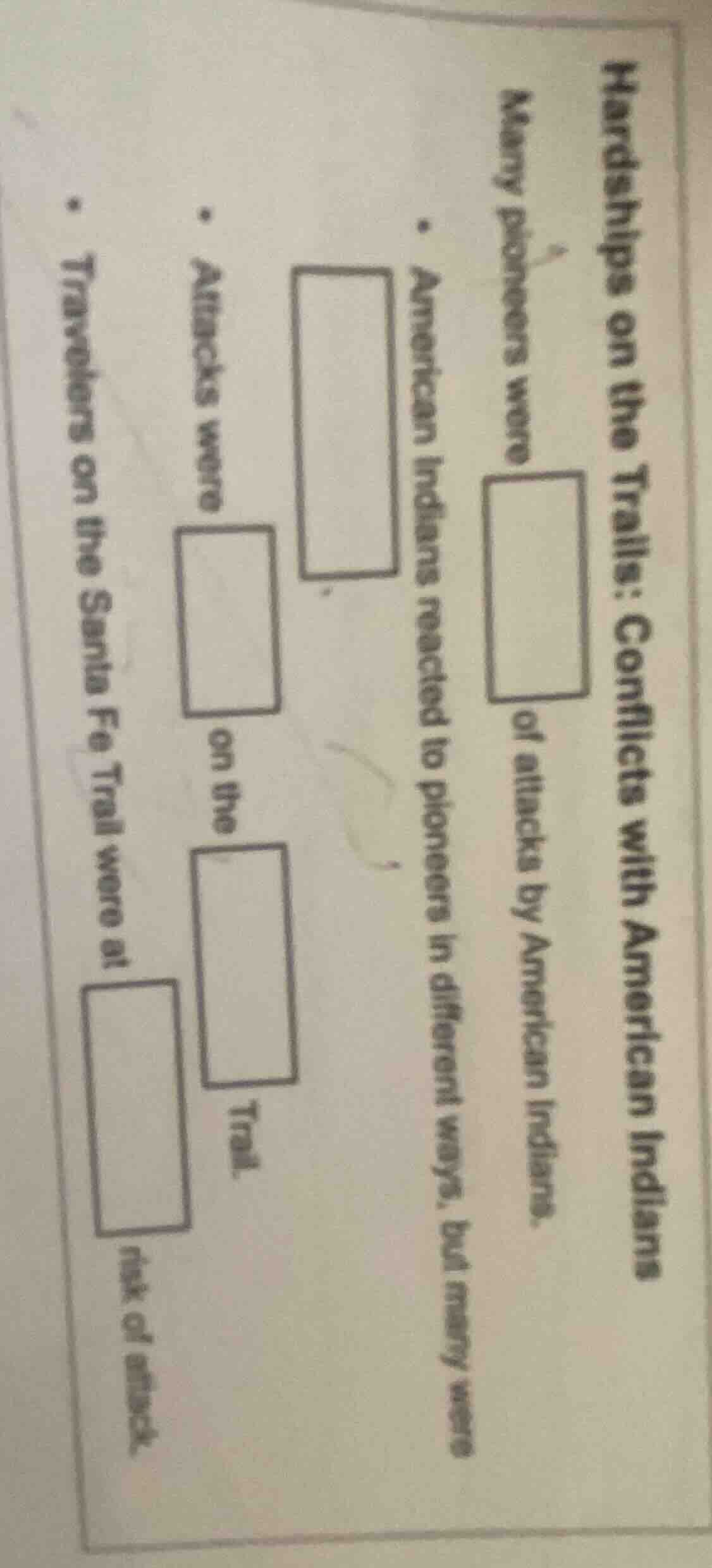 hardships on the trails: conflicts with american indians many pioneers …