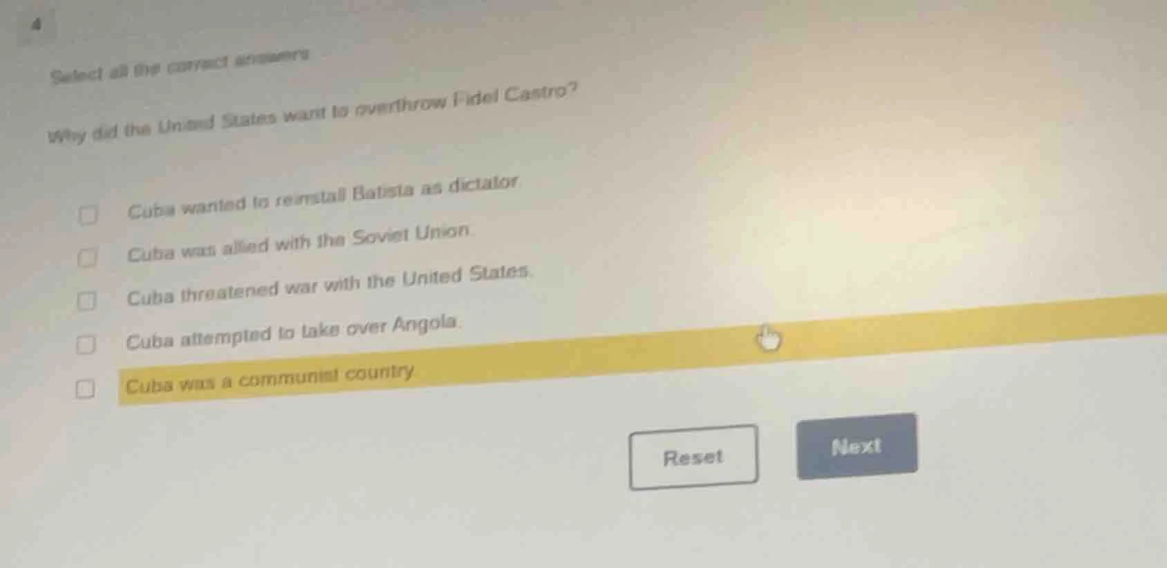 4 select all the correct answers why did the united states want to over…