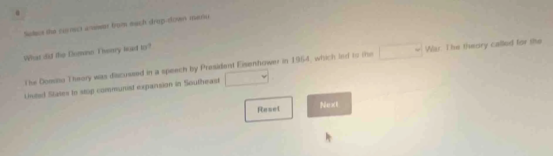 8 select the correct answer from each drop-down menu. what did the domi…