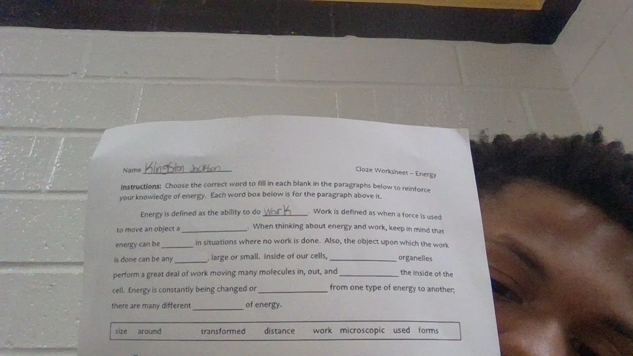 name kingston jacksoncloze worksheet – energyinstructions: choose the c…