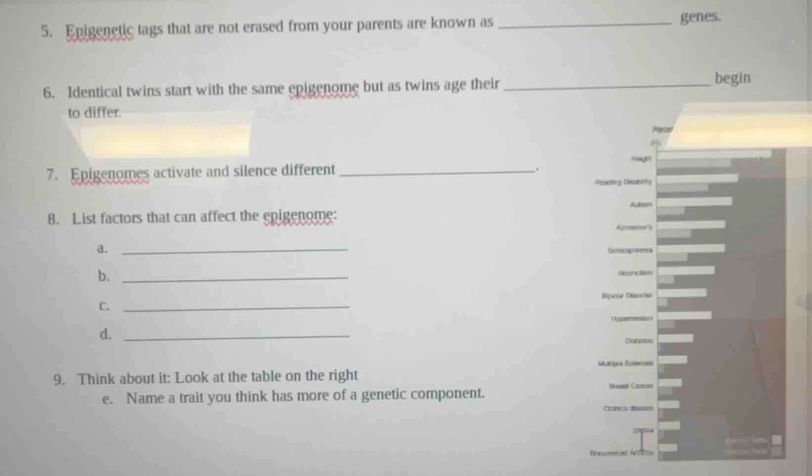 5. epigenetic tags that are not erased from your parents are known as _…