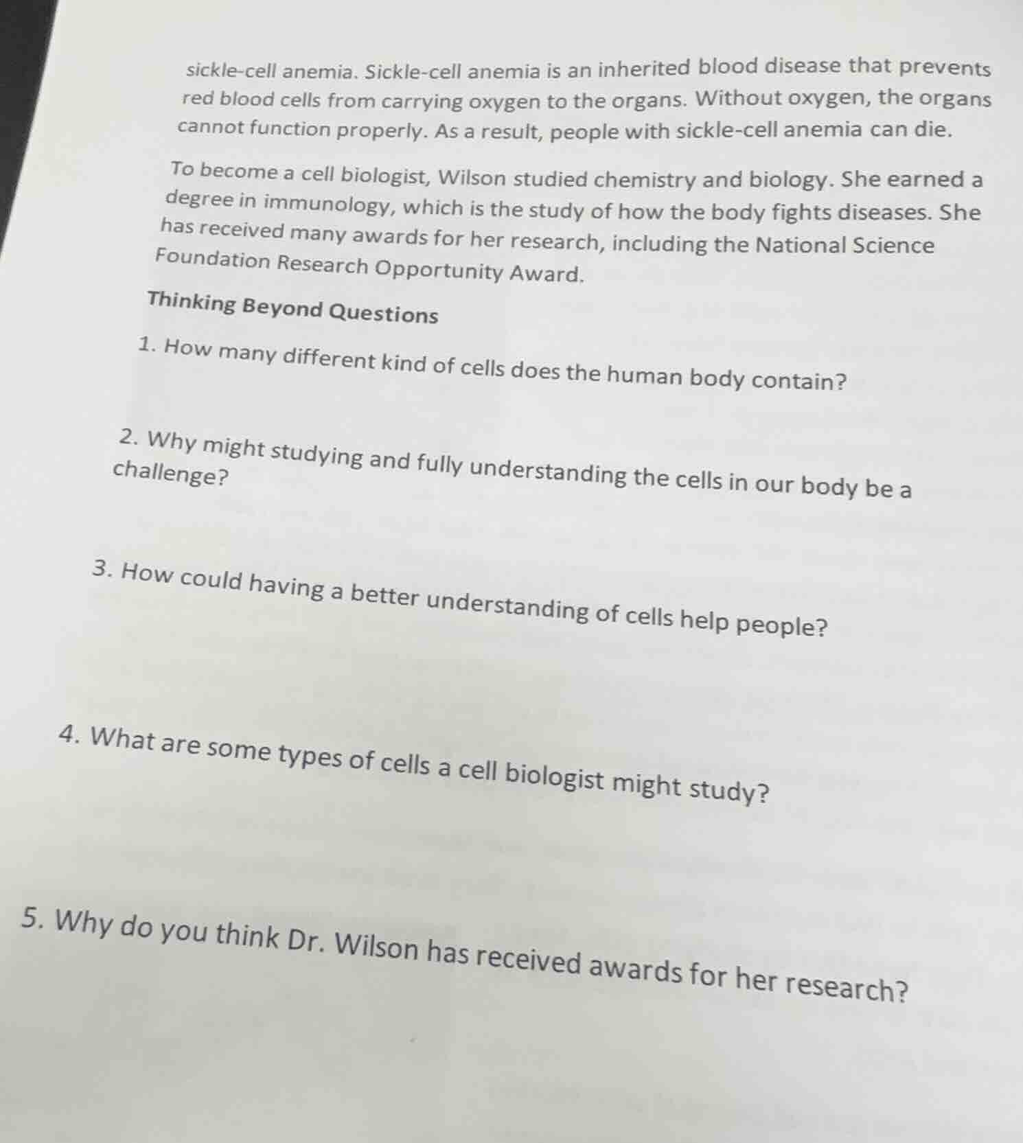 sickle-cell anemia. sickle-cell anemia is an inherited blood disease th…