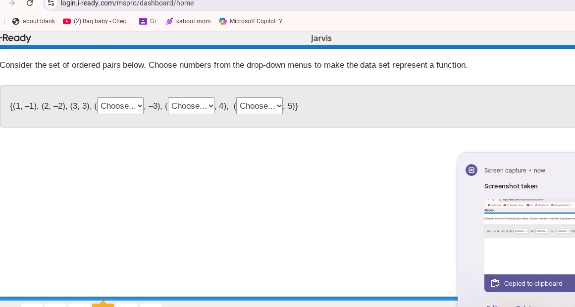 consider the set of ordered pairs below. choose numbers from the drop-d…