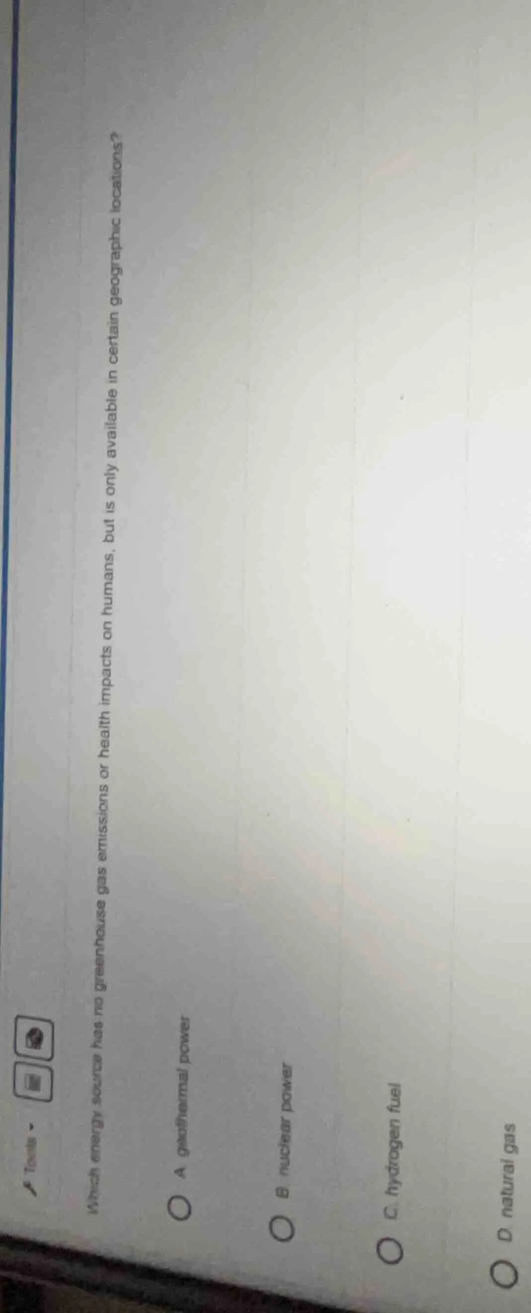 which energy source has no greenhouse gas emissions or health impacts o…