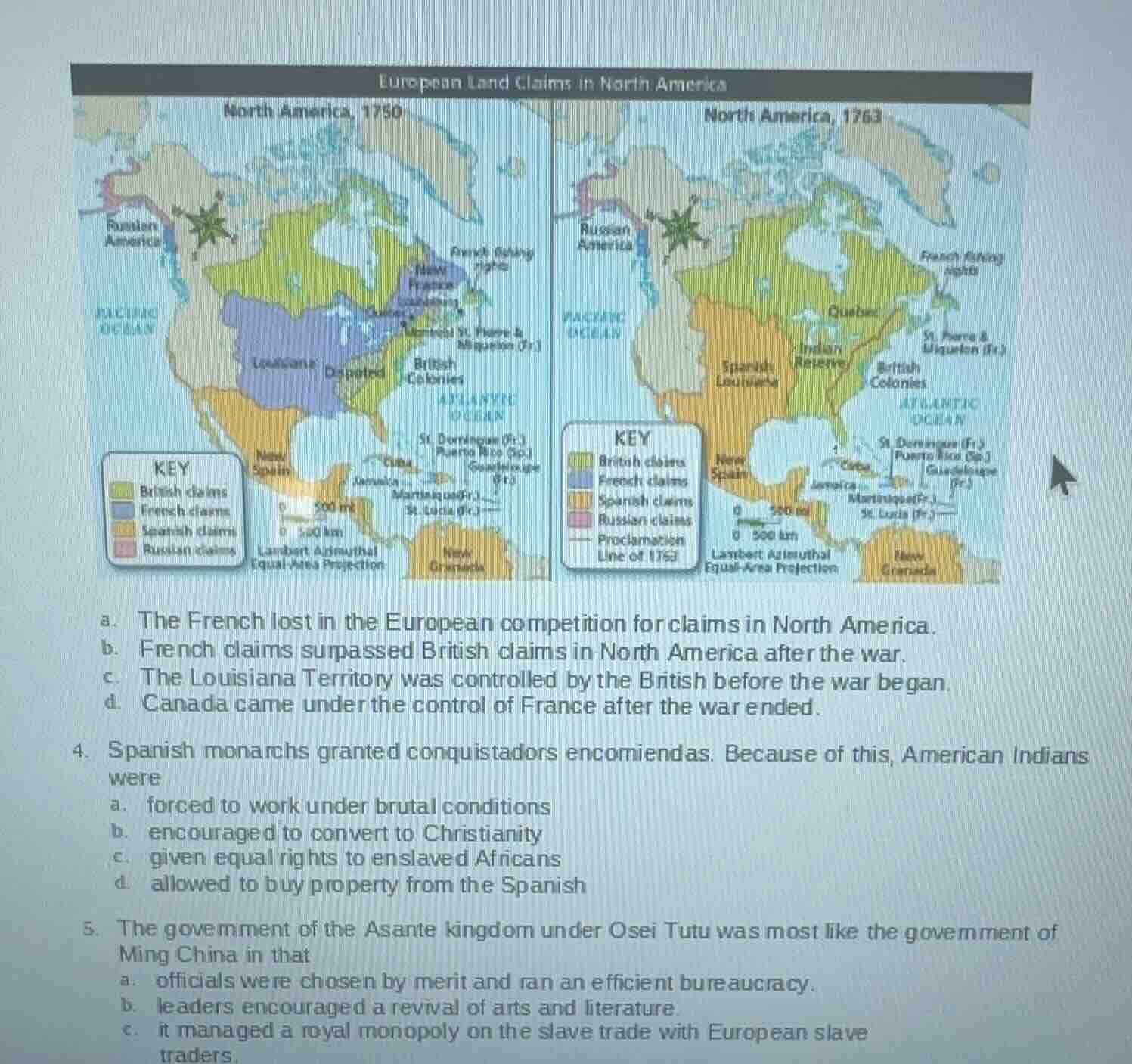 european land claims in north america north america, 1750 north america…