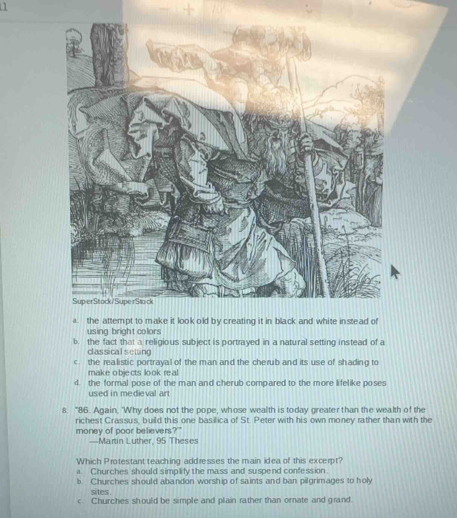 a. the attempt to make it look old by creating it in black and white in…