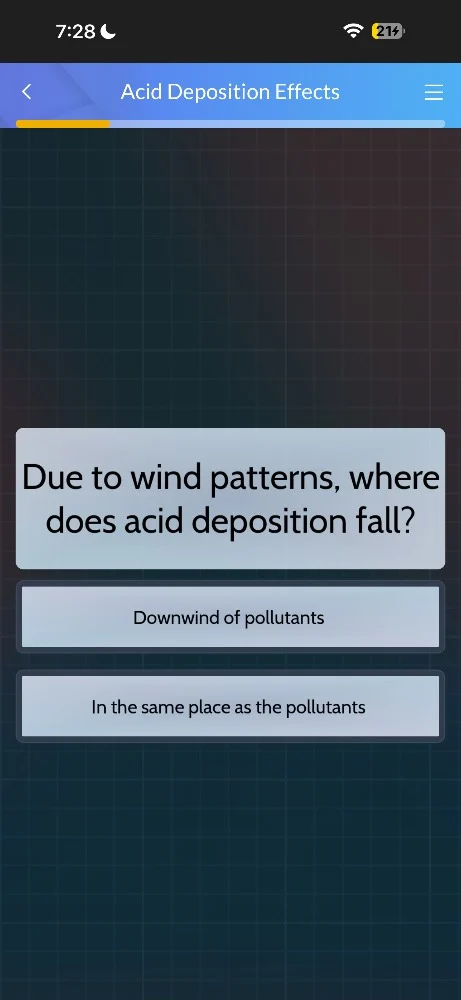 acid deposition effects due to wind patterns, where does acid depositio…