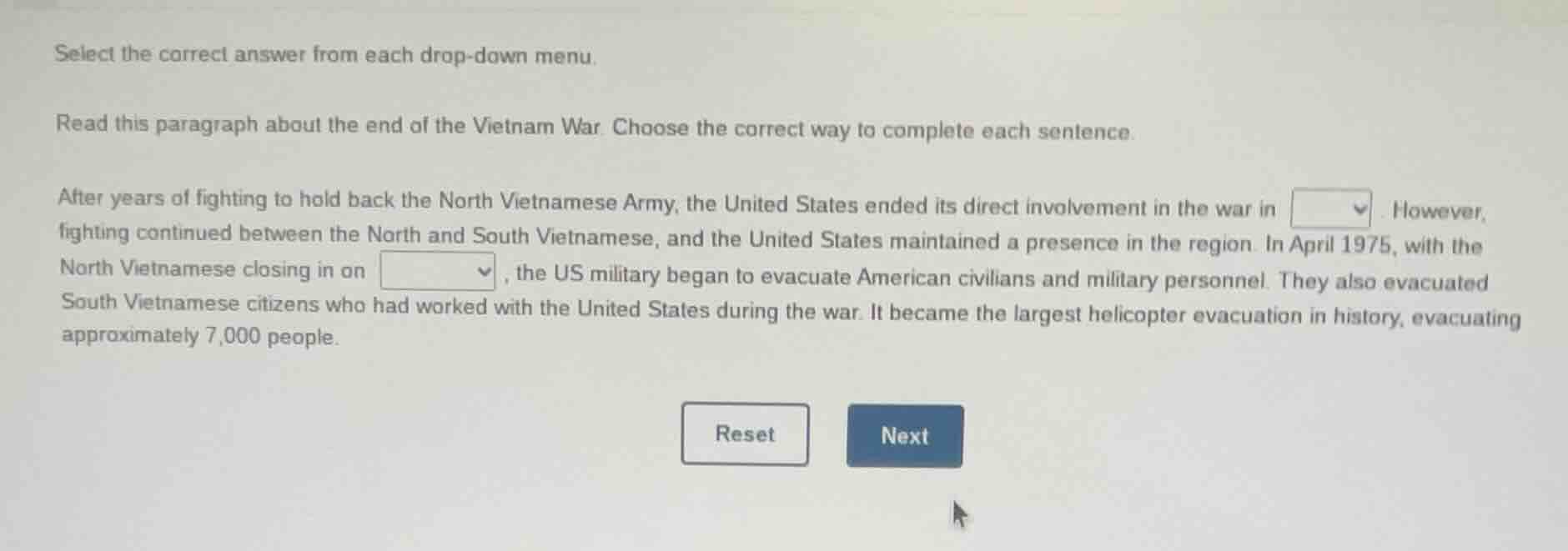 select the correct answer from each drop-down menu. read this paragraph…