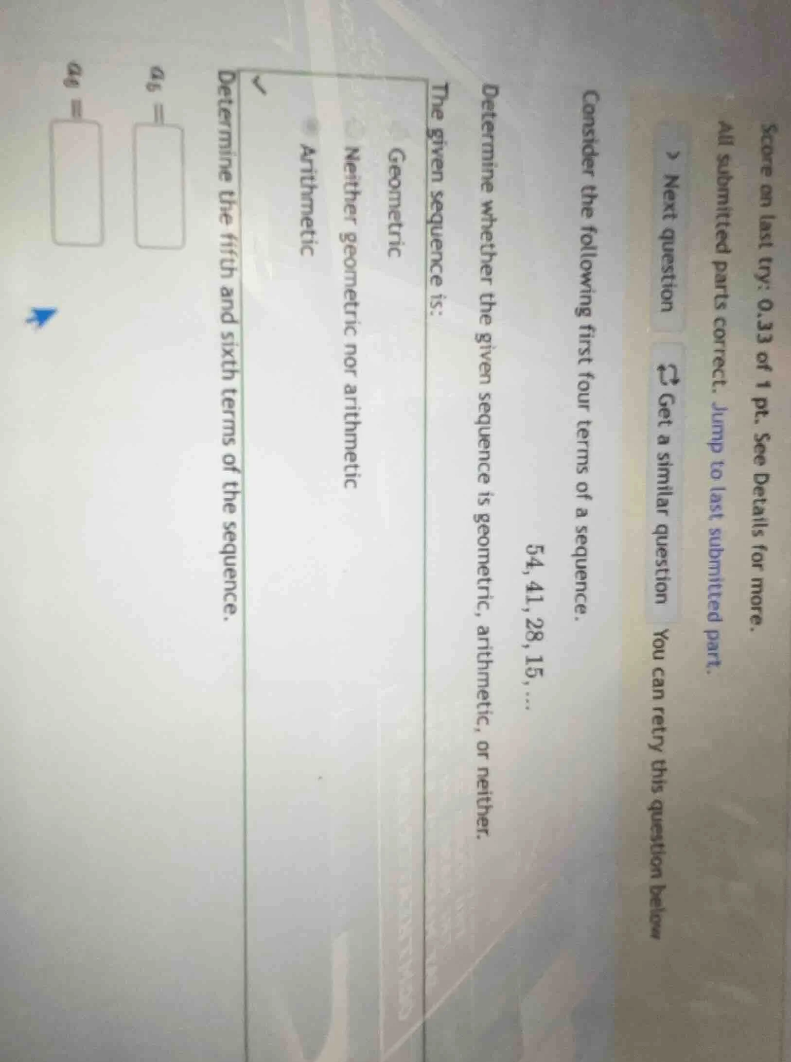 score on last try: 0.33 of 1 pt. see details for more. all submitted pa…