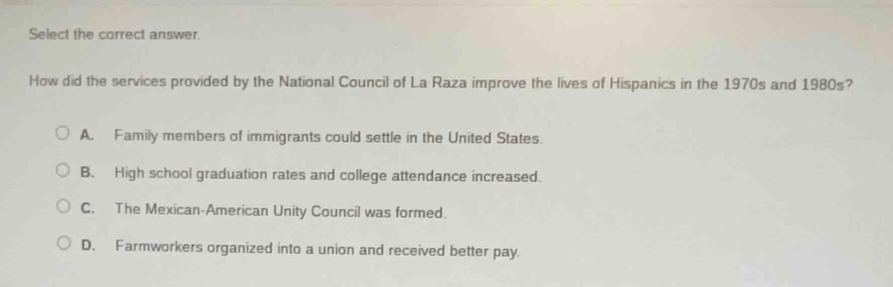 select the correct answer. how did the services provided by the nationa…