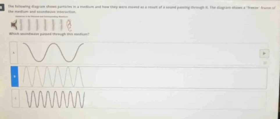 the following diagram shows particles in a medium and how they were mov…
