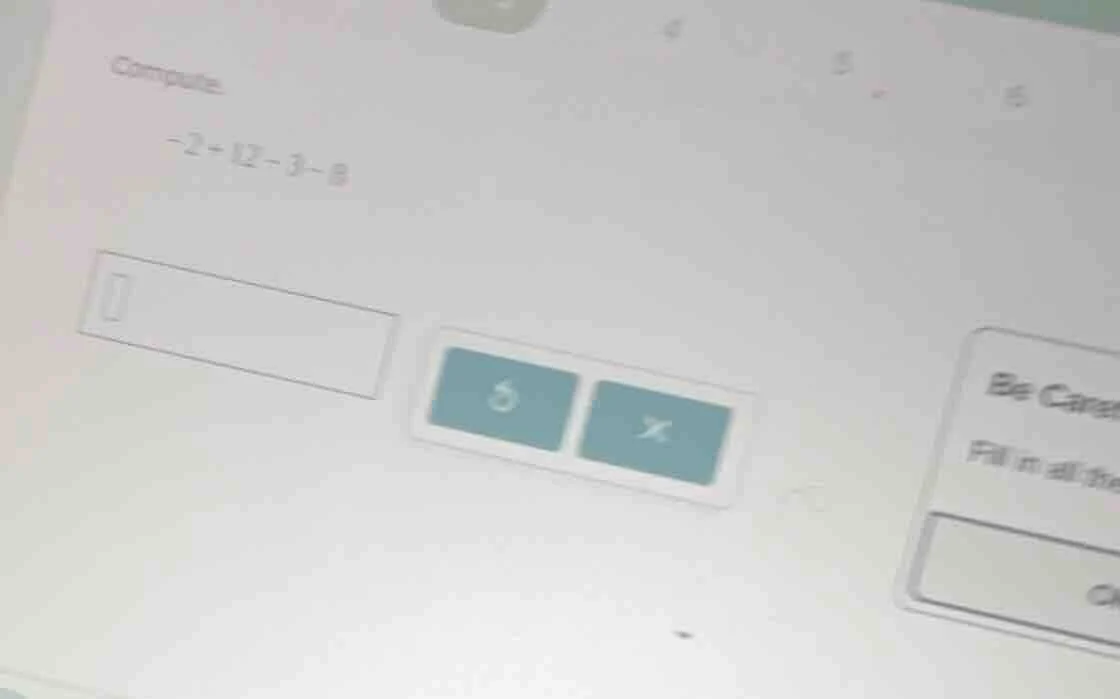 compute: $-2 + 12 - 3 - 8$