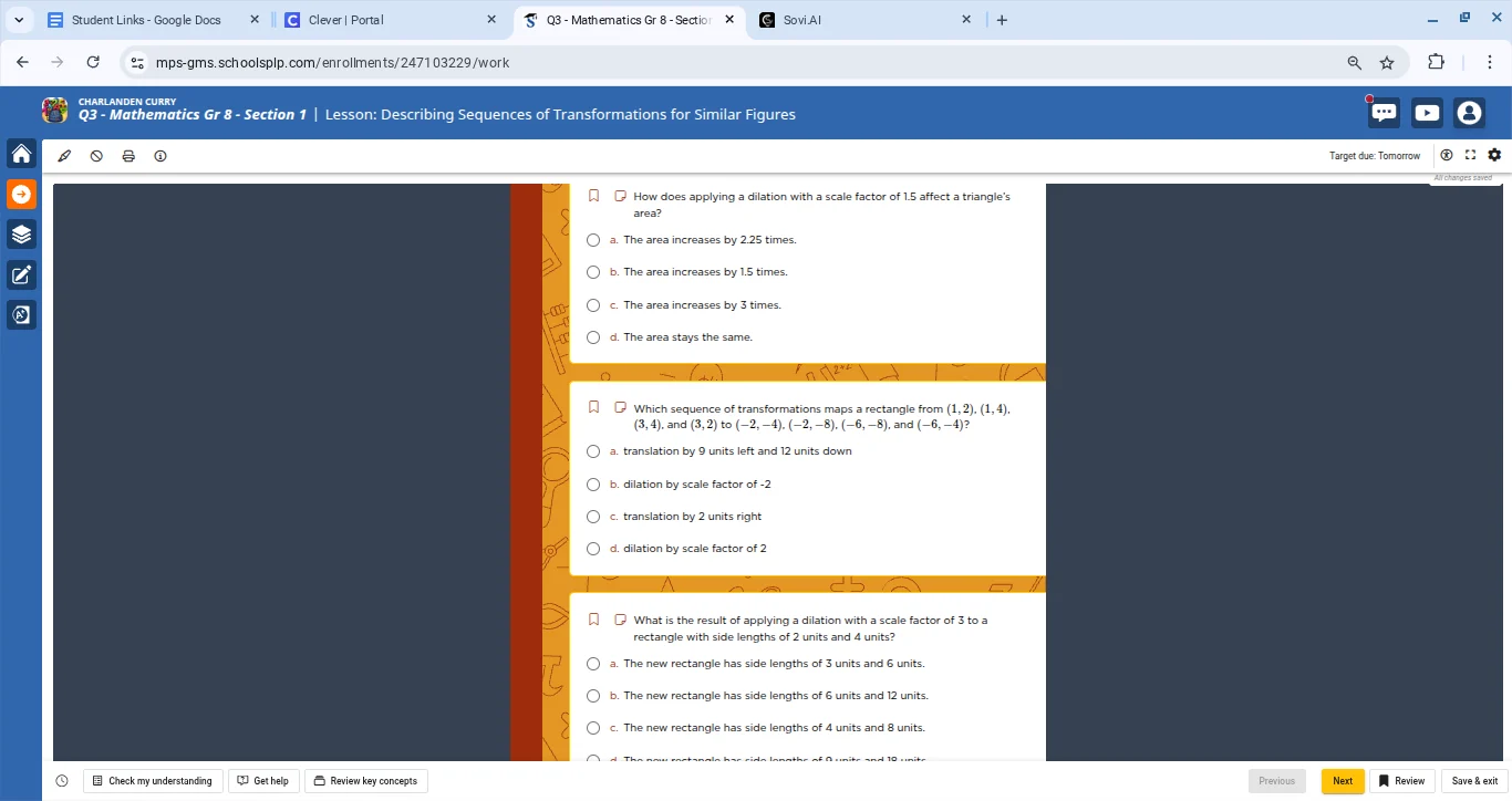 q3 - mathematics gr 8 - section 1 | lesson: describing sequences of tra…