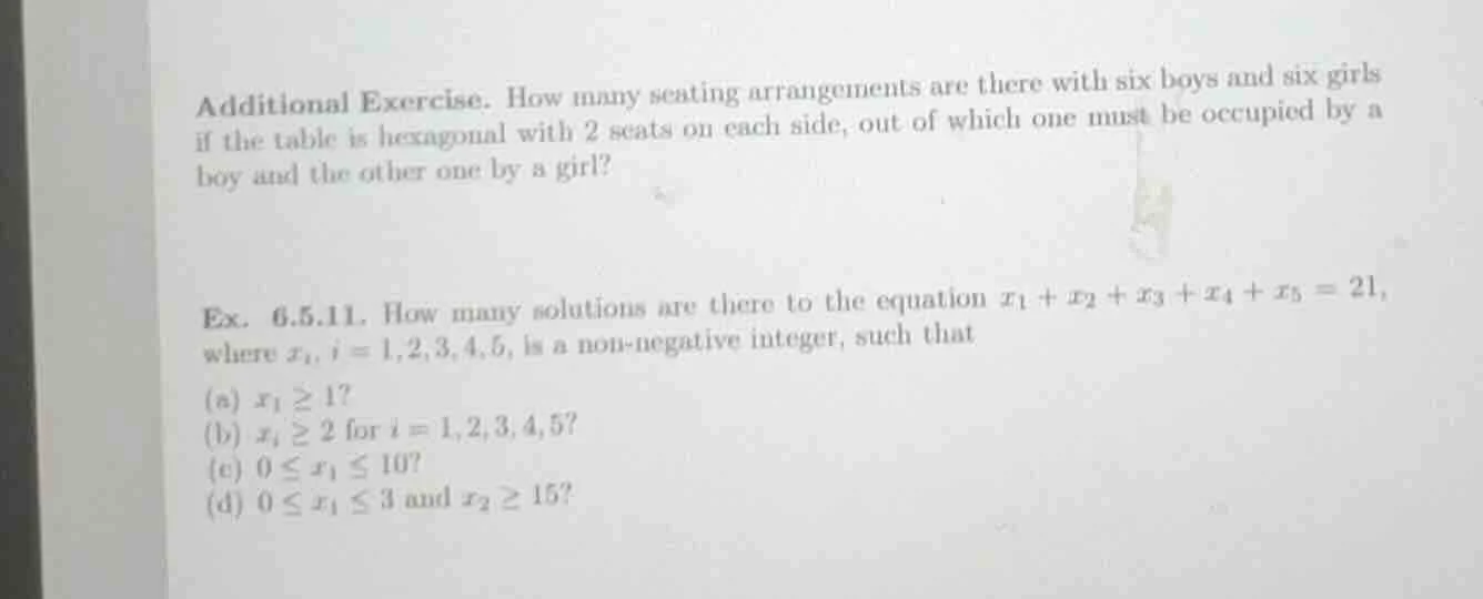 additional exercise. how many seating arrangements are there with six b…
