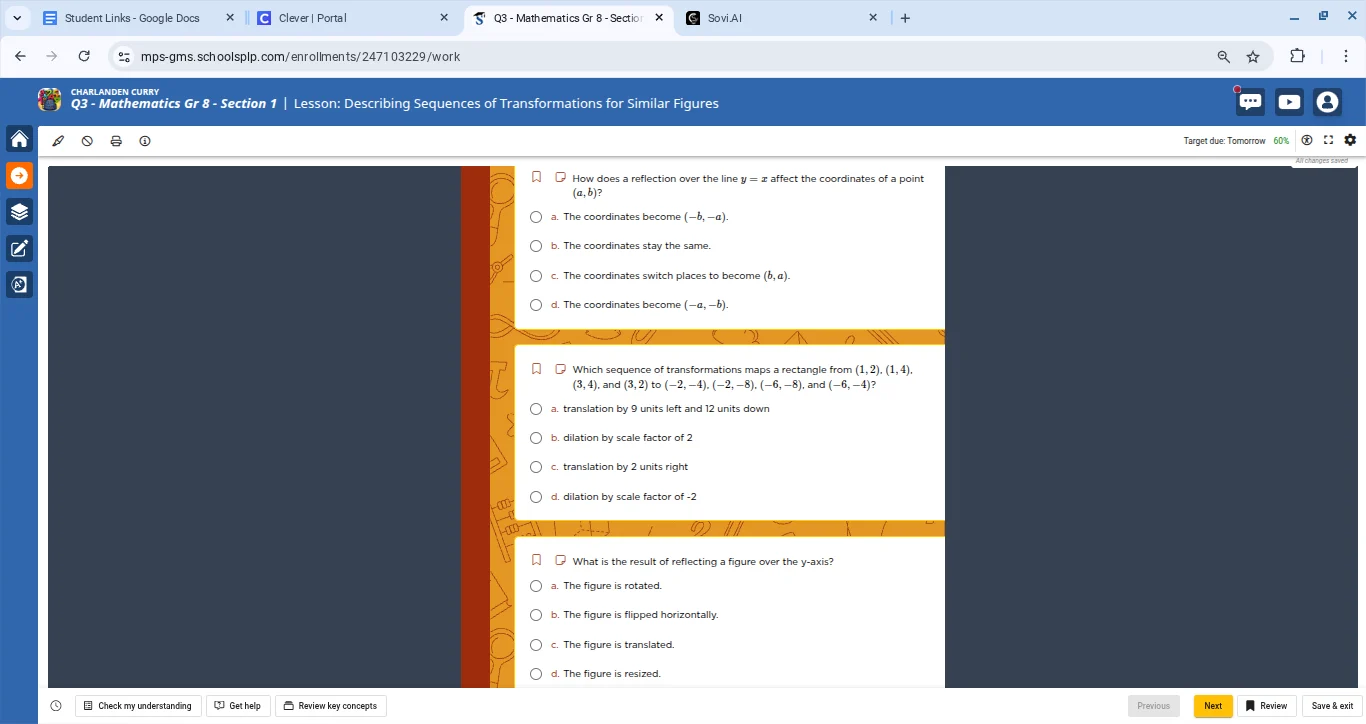 q3 - mathematics gr 8 - section 1 | lesson: describing sequences of tra…