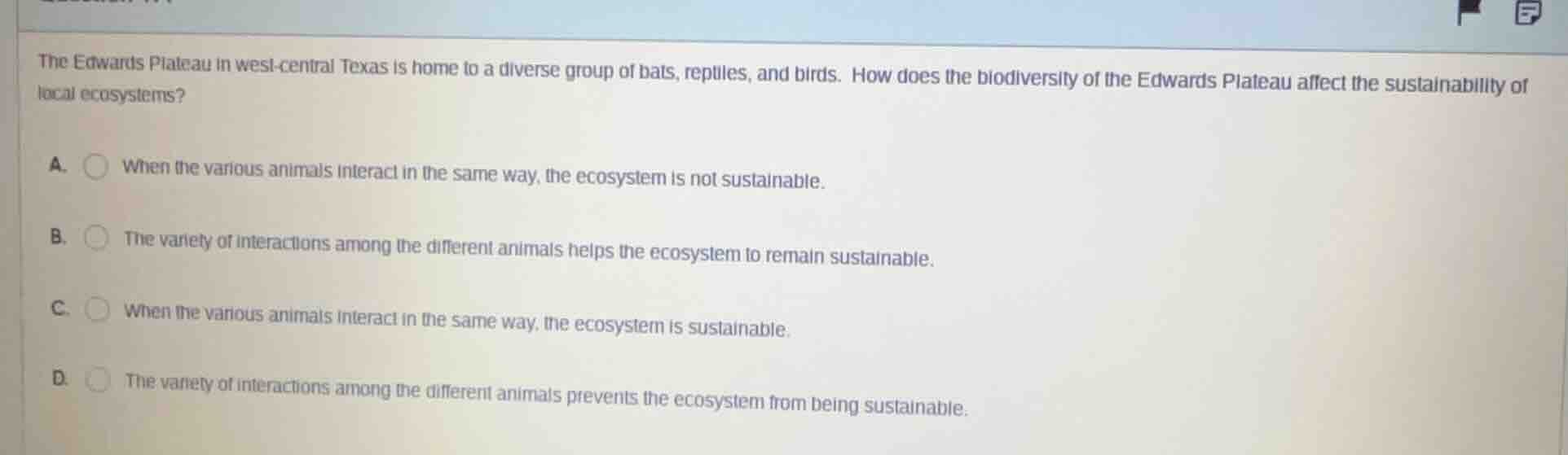 the edwards plateau in west-central texas is home to a diverse group of…