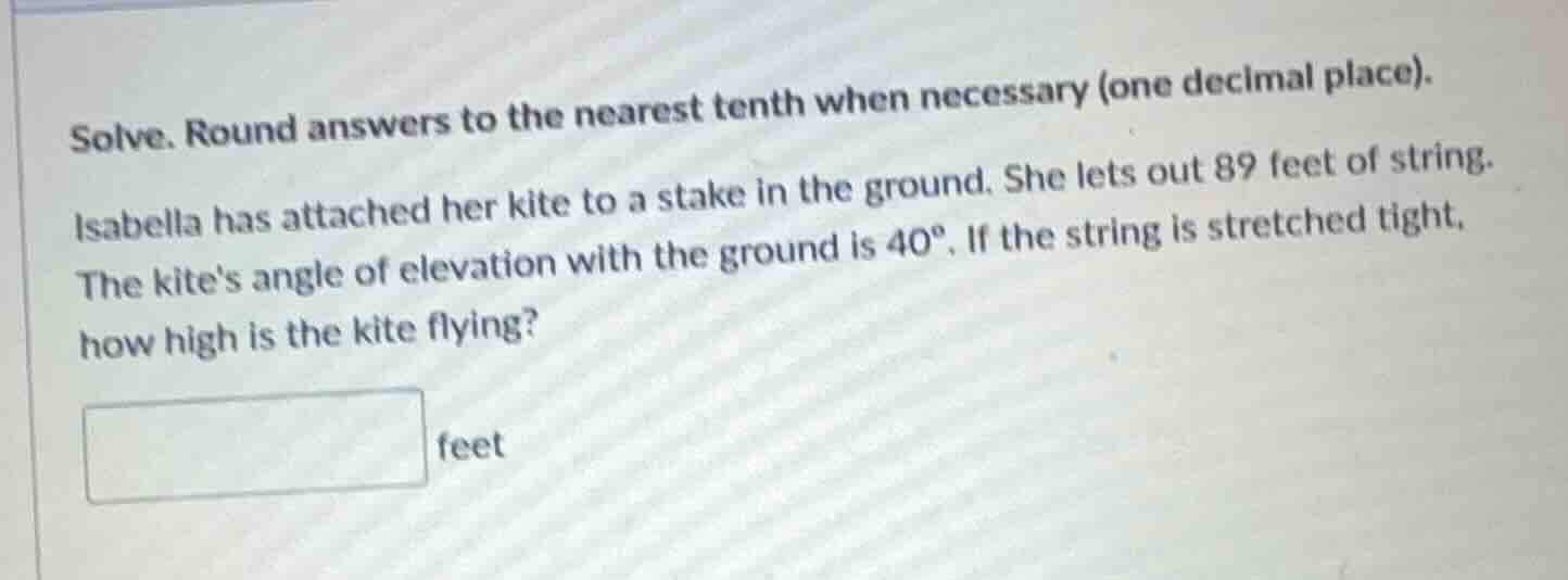 solve. round answers to the nearest tenth when necessary (one decimal p…