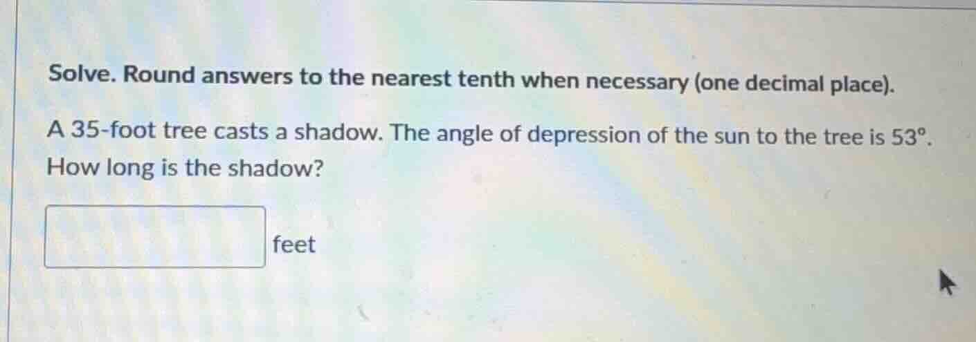 solve. round answers to the nearest tenth when necessary (one decimal p…