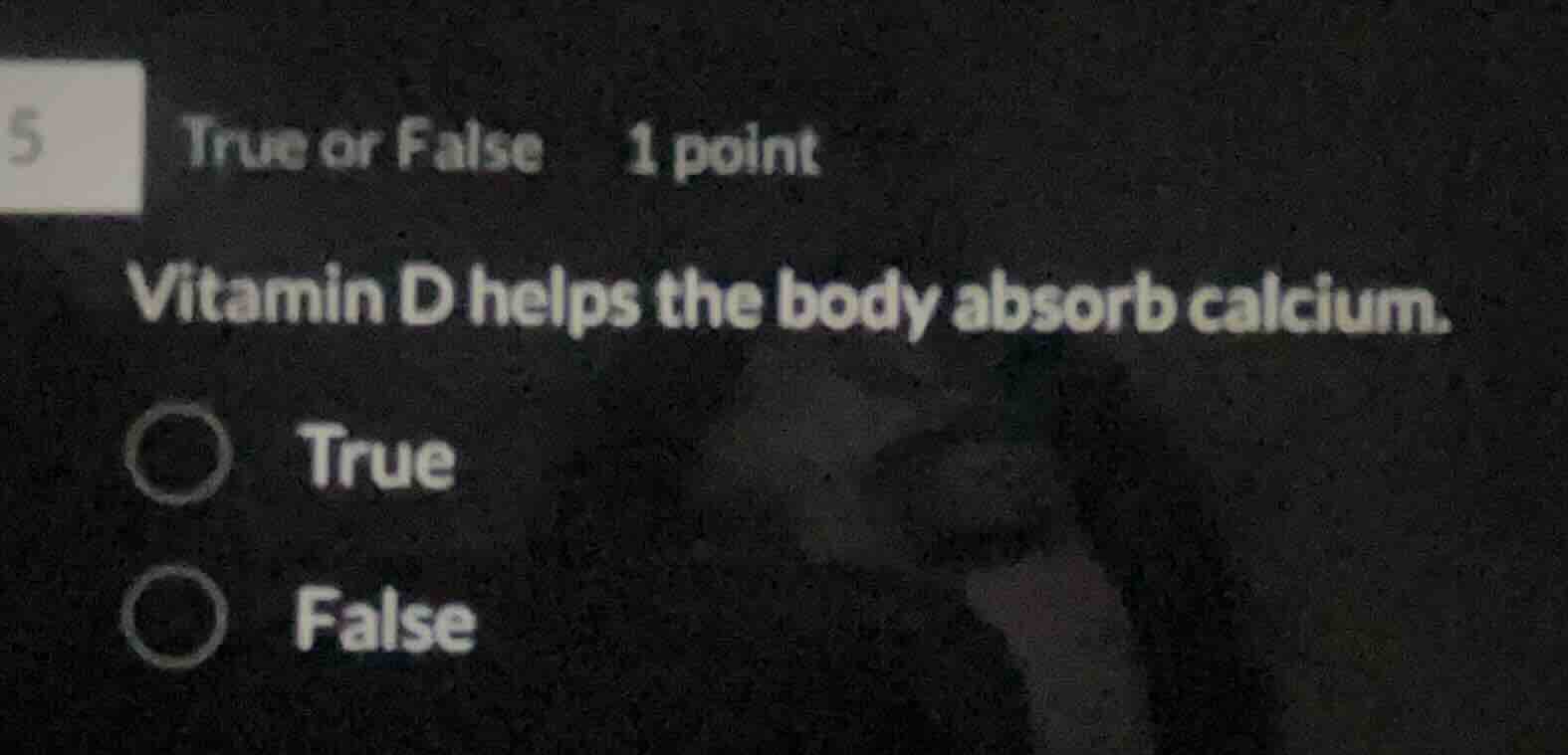 5 true or false 1 point vitamin d helps the body absorb calcium. true f…
