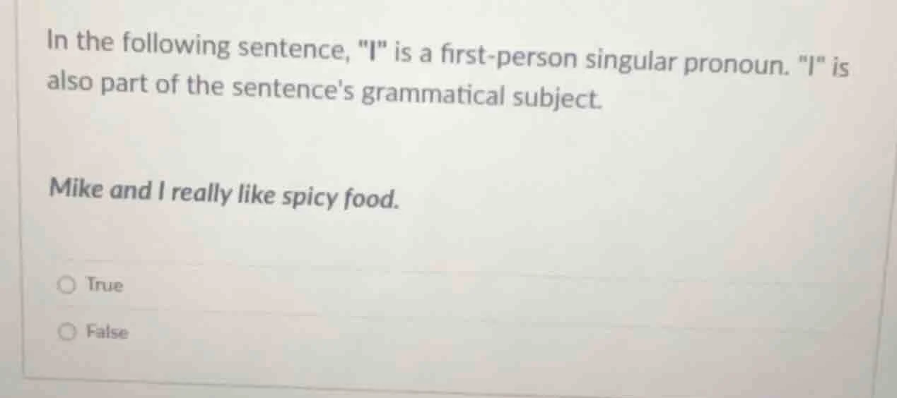 in the following sentence, \i\ is a first-person singular pronoun. \i\ …