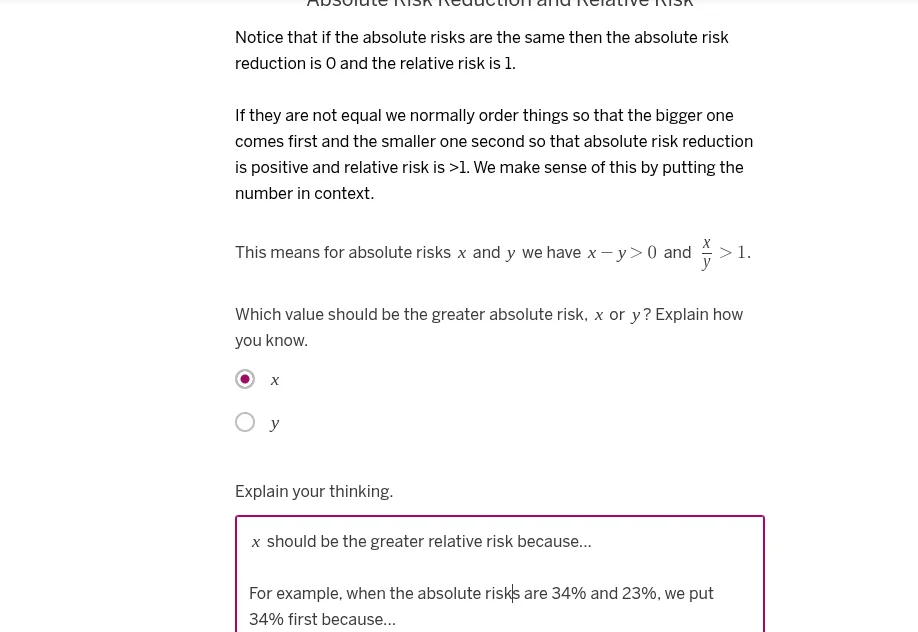 absolute risk reduction and relative risk notice that if the absolute r…