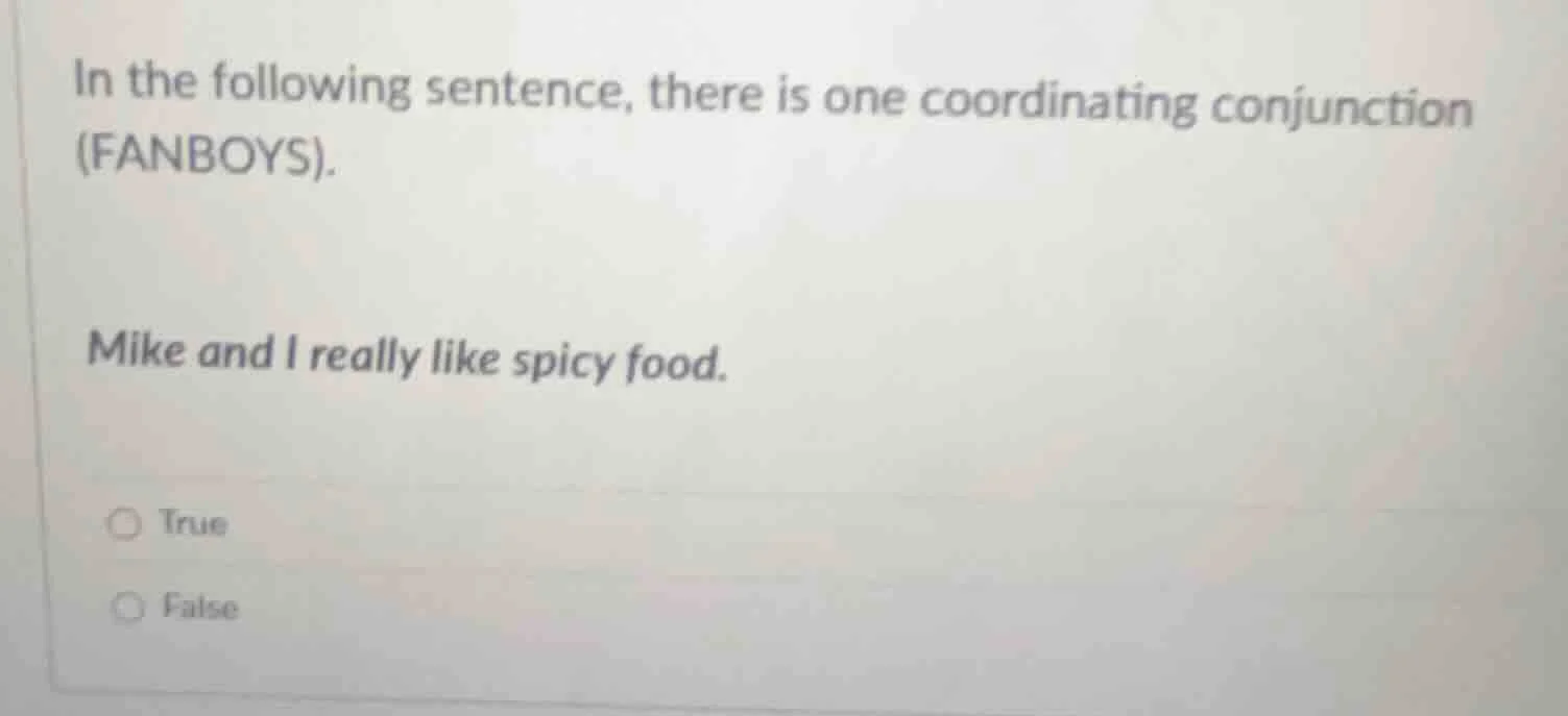 in the following sentence, there is one coordinating conjunction (fanbo…