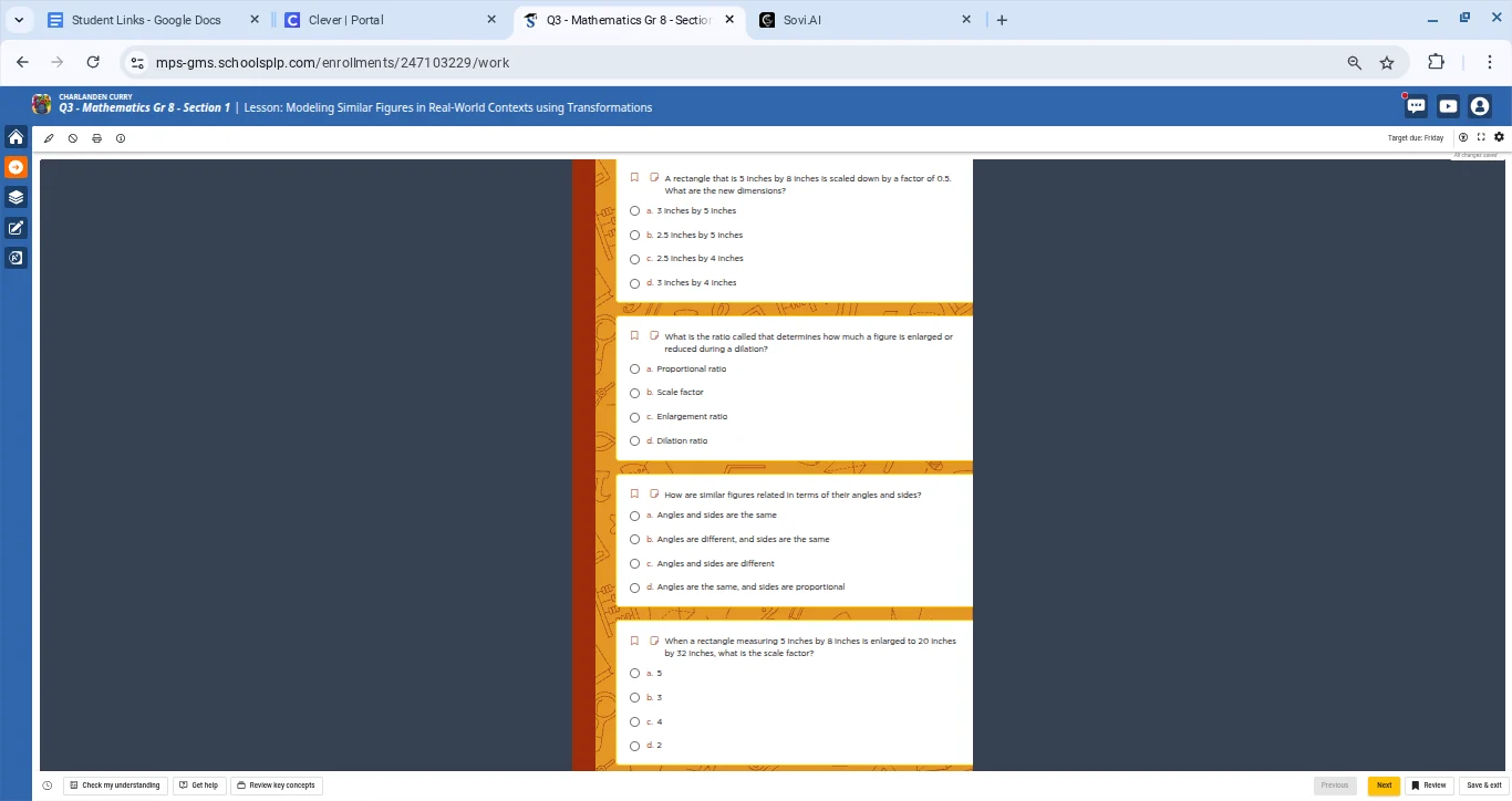 q3 - mathematics gr 8 - section 1 | lesson: modeling similar figures in…