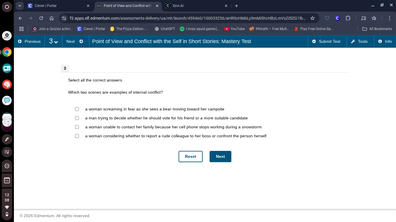 point of view and conflict with the self in short stories: mastery test…