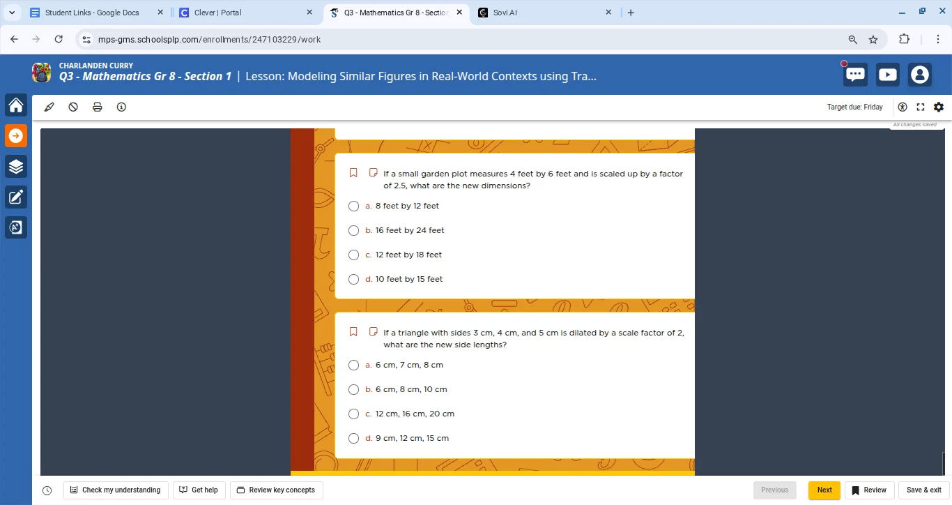 1. if a small garden plot measures 4 feet by 6 feet and is scaled up by…