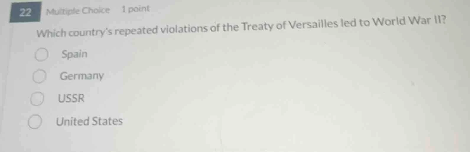 22 multiple choice 1 point which countrys repeated violations of the tr…