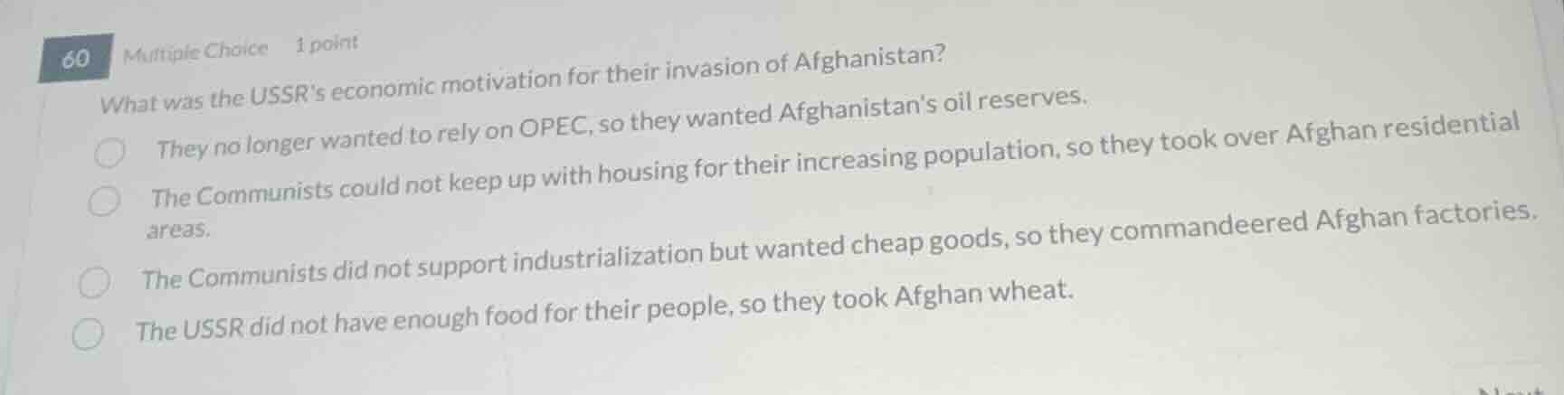 60 multiple choice 1 point what was the ussrs economic motivation for t…