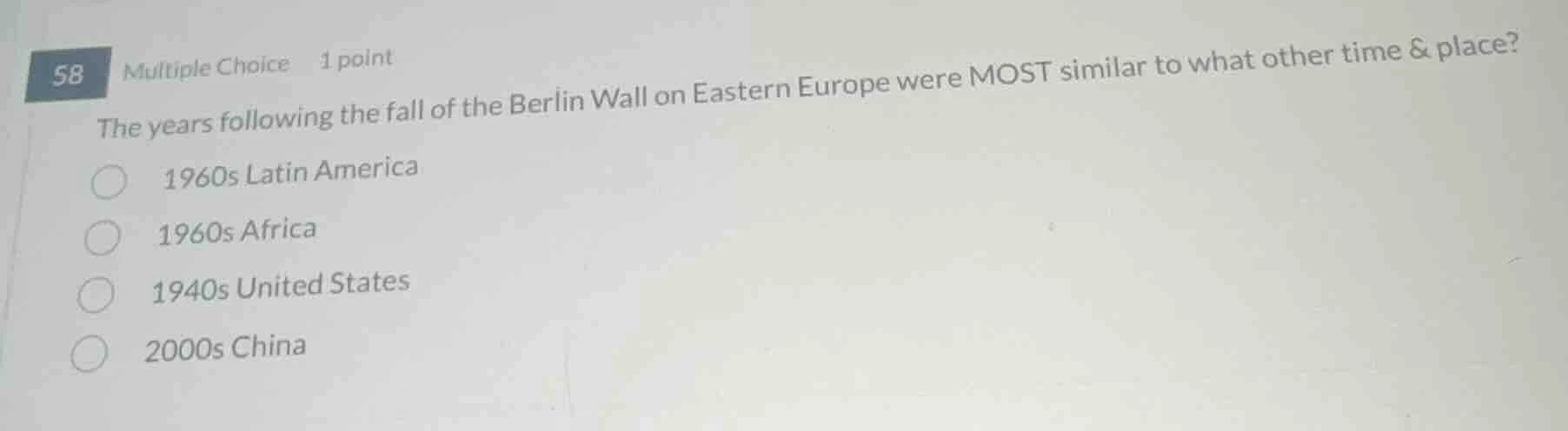 58 multiple choice 1 point the years following the fall of the berlin w…