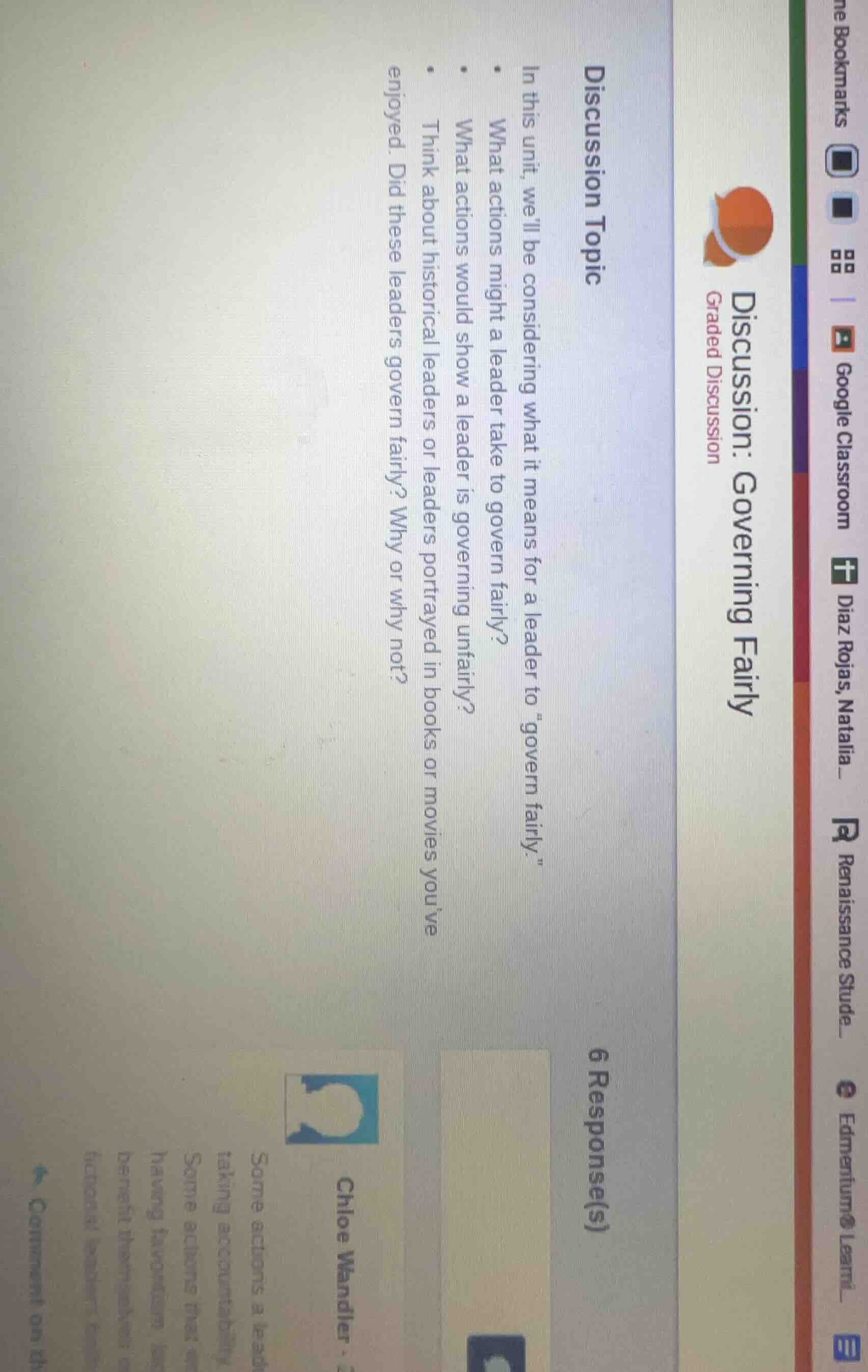 discussion: governing fairly graded discussion discussion topic in this…