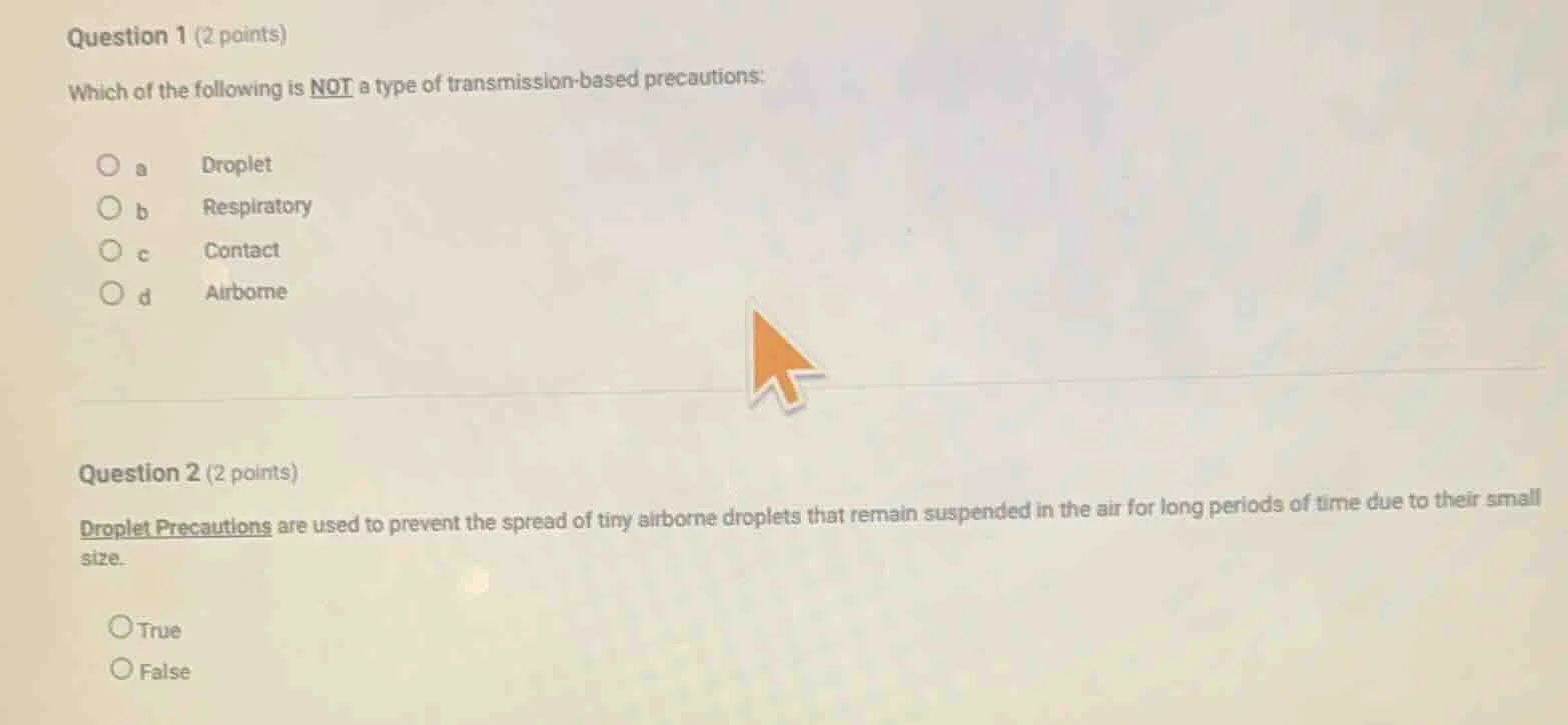 question 1 (2 points) which of the following is not a type of transmiss…