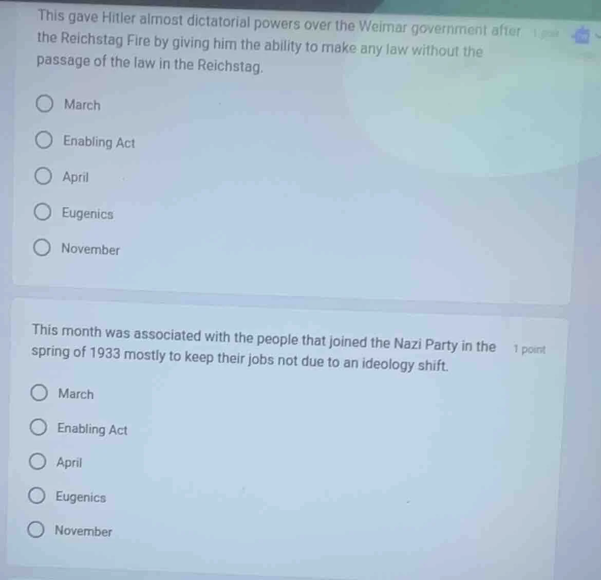 1. this gave hitler almost dictatorial powers over the weimar governmen…