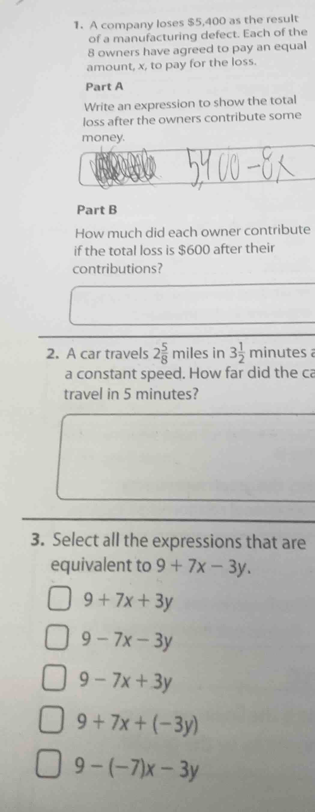 1. a company loses $5,400 as the result of a manufacturing defect. each…