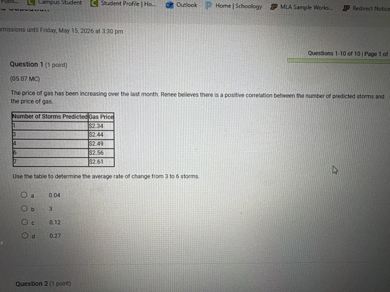 missions until friday, may 15, 2026 at 3:30 pm questions 1-10 of 10 | p…