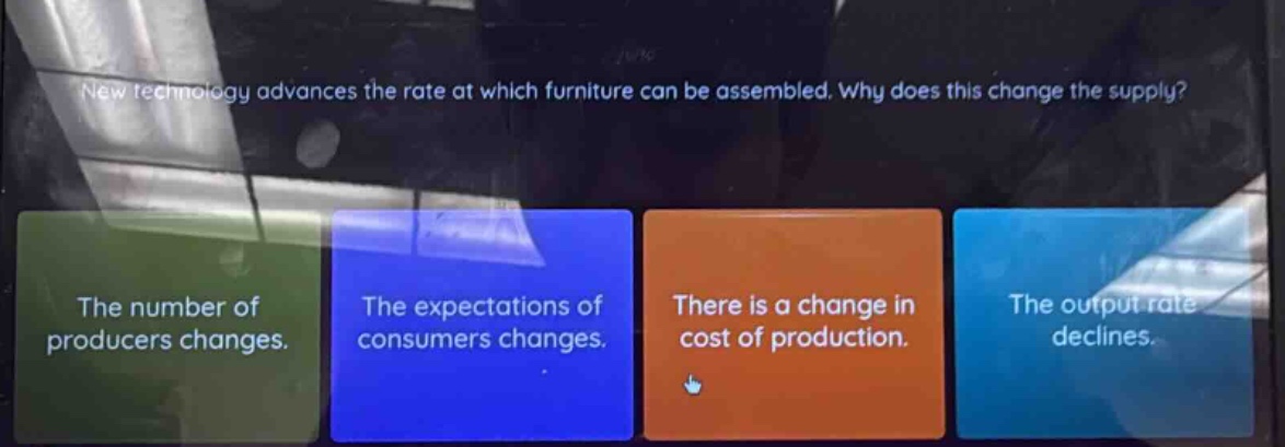 new technology advances the rate at which furniture can be assembled. w…