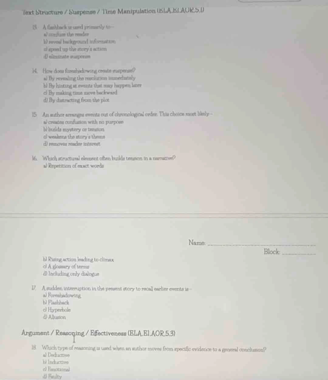 text structure / suspense / time manipulation (ela_ki_aur.5.1)13. a fla…