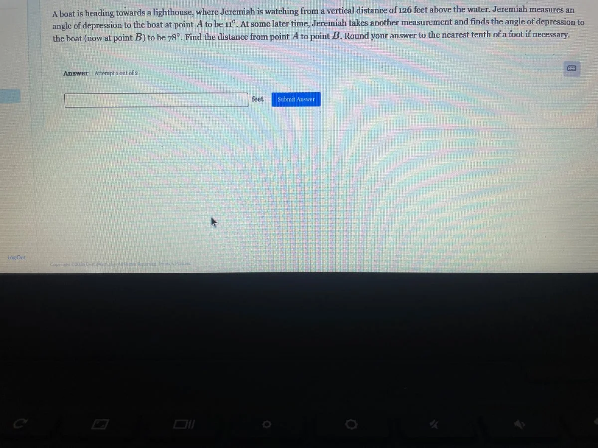 a boat is heading towards a lighthouse, where jeremiah is watching from…