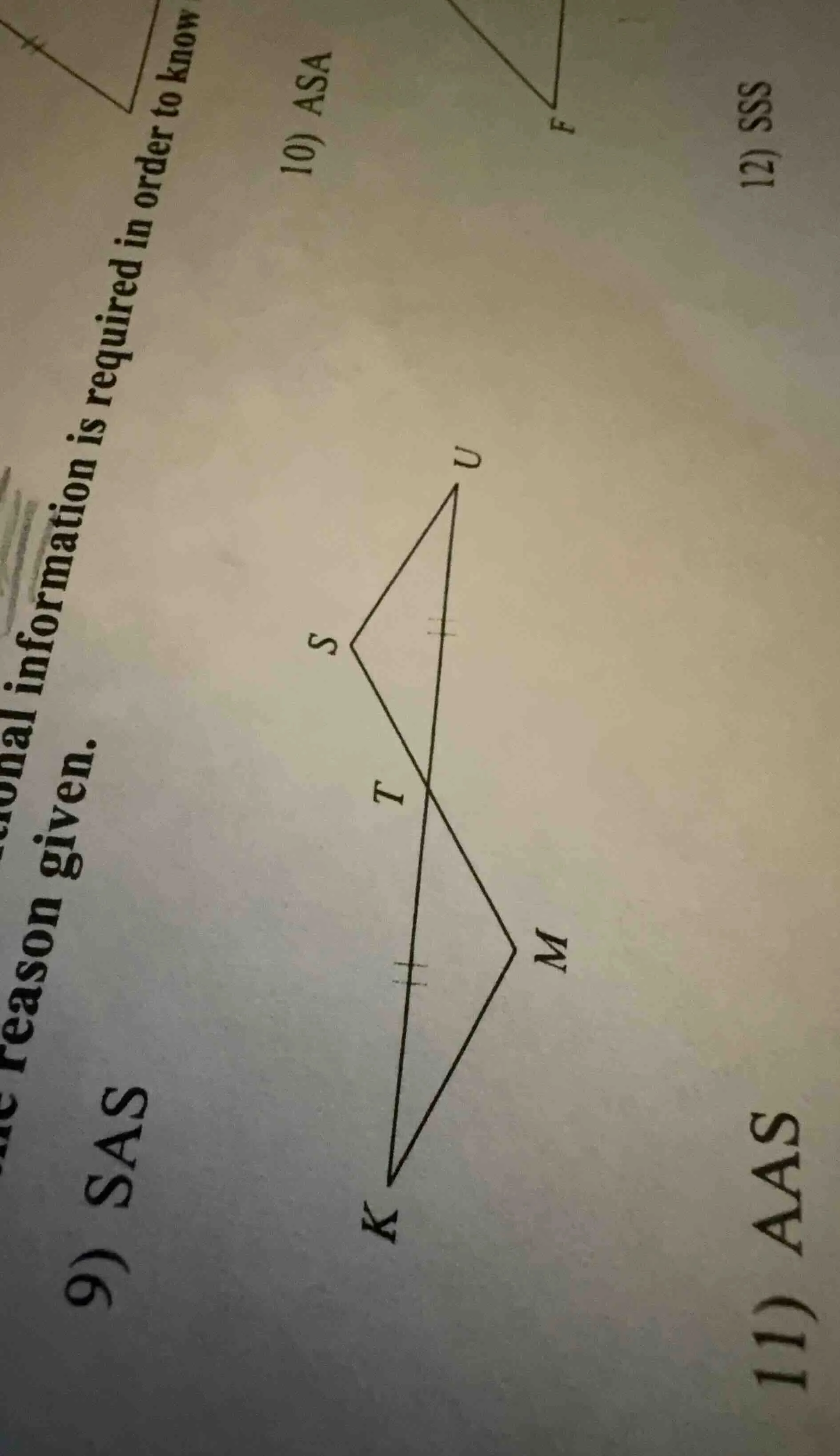 ional information is required in order to know the reason given. 9) sas…