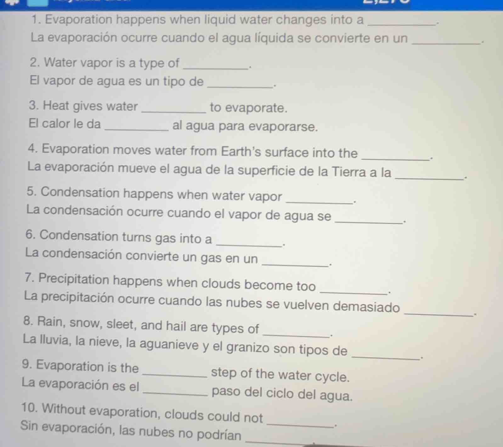 1. evaporation happens when liquid water changes into a __________.la e…