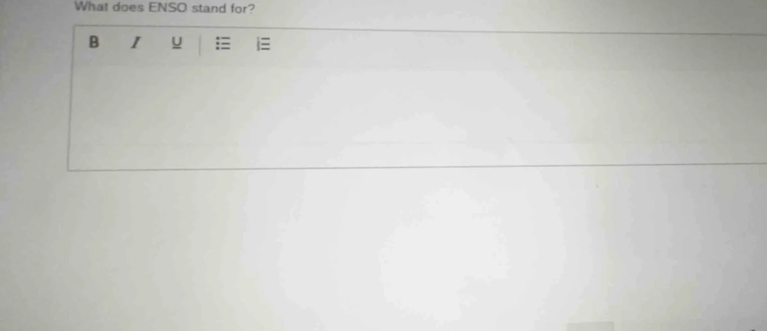 what does enso stand for?