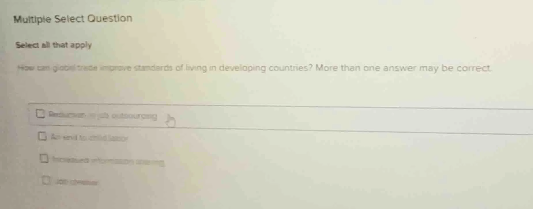 multiple select question select all that apply how can global trade imp…