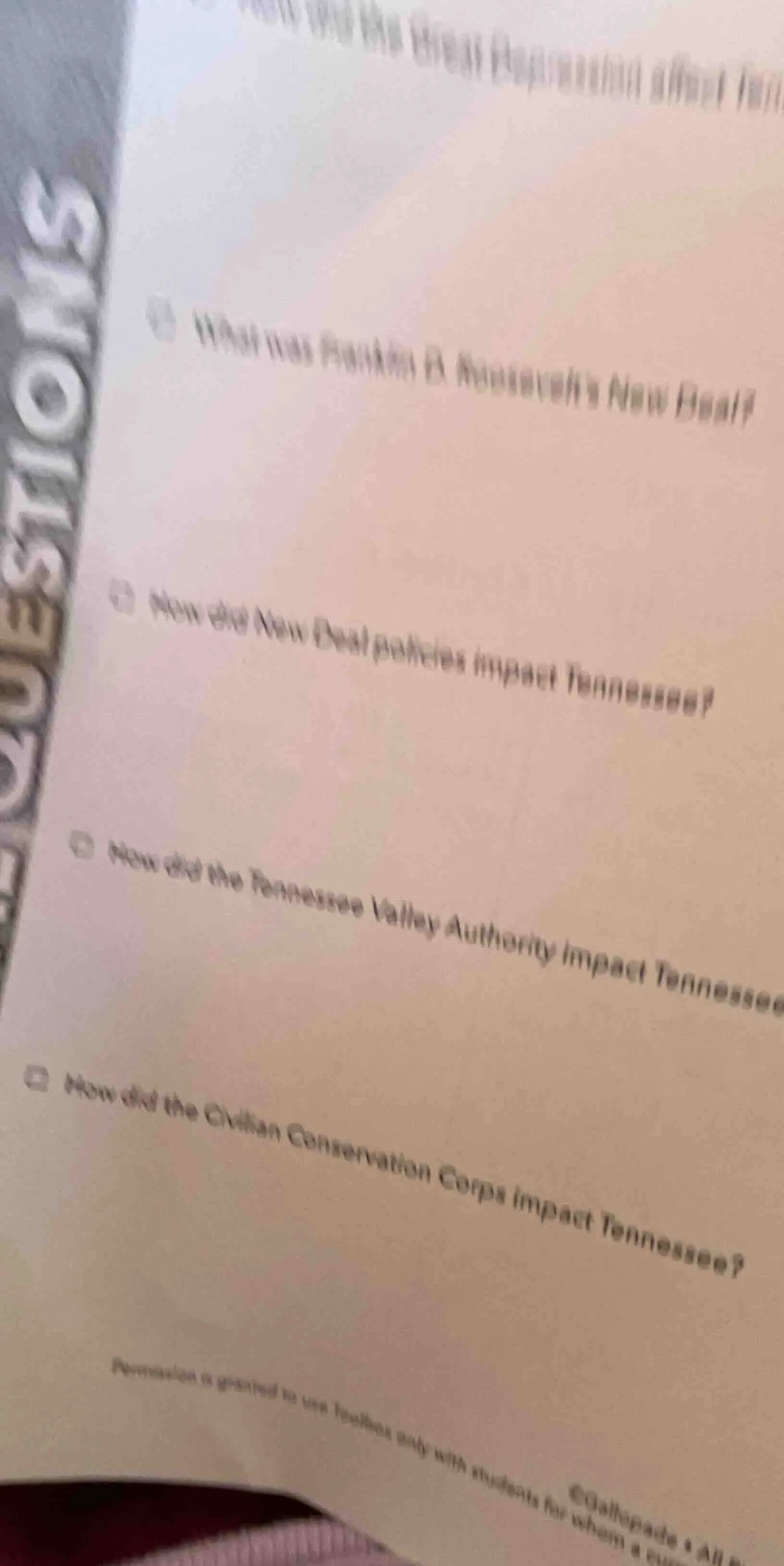1. what was franklin d. roosevelts new deal? 2. how did new deal polici…