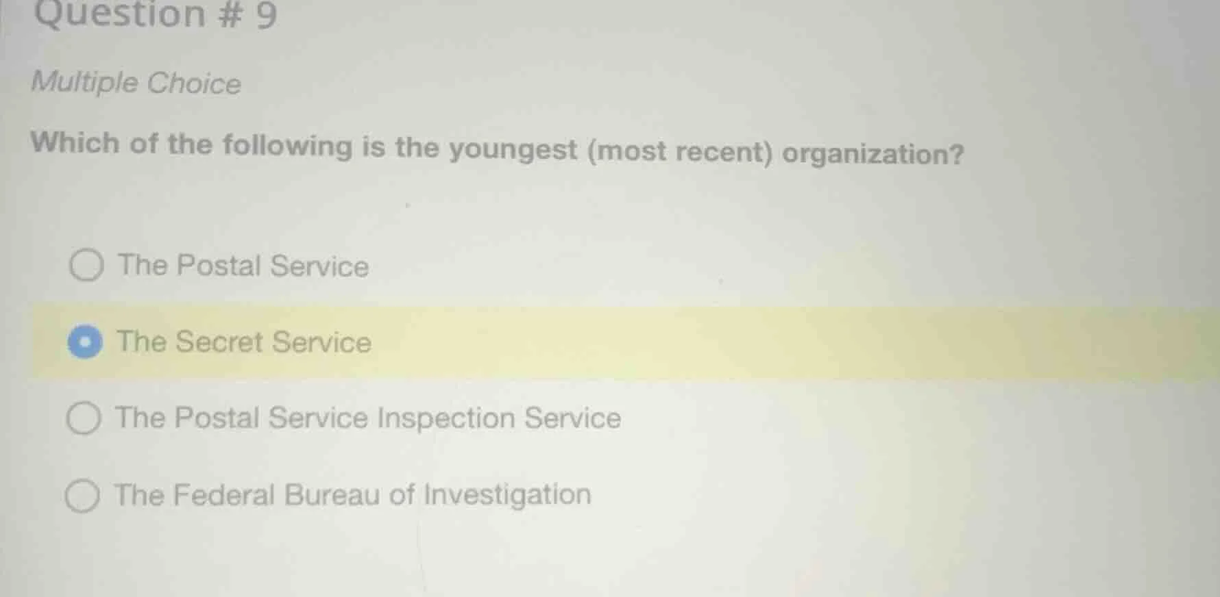 question # 9 multiple choice which of the following is the youngest (mo…