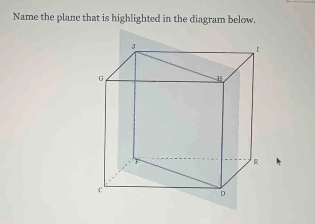 name the plane that is highlighted in the diagram below.