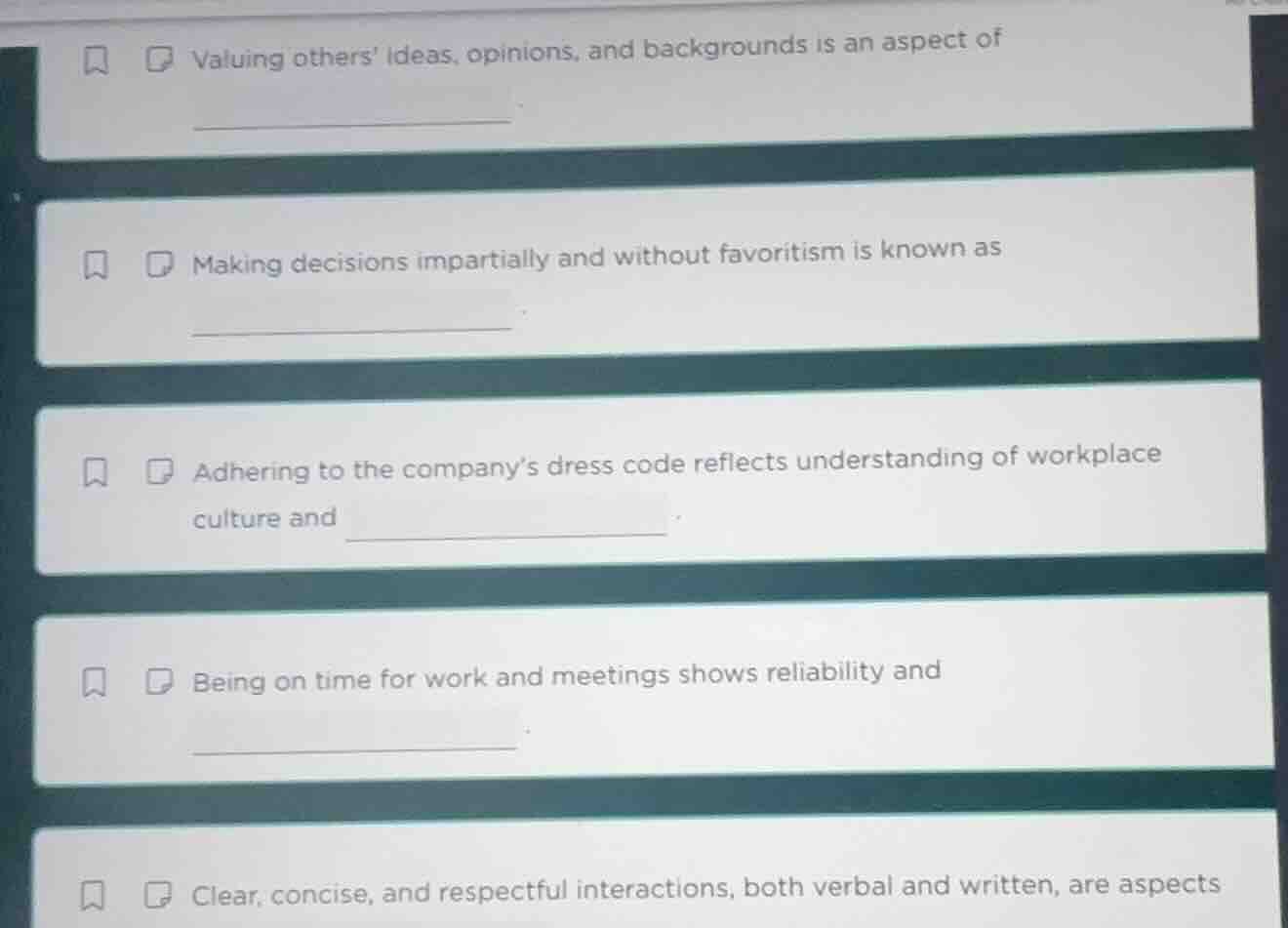 valuing others ideas, opinions, and backgrounds is an aspect of _______…