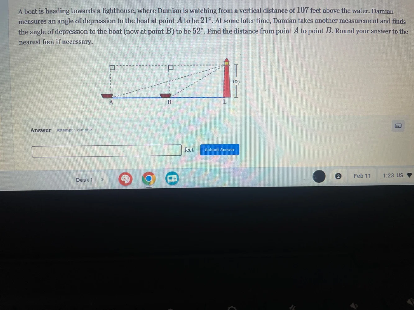 a boat is heading towards a lighthouse, where damian is watching from a…